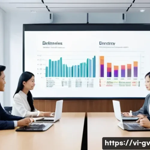 Home 32 파트너 간 재무 조율을 위한 기술적 준비 사항 - A modern Vietnamese business meeting room with diverse partners discussing financial collaboration, ...